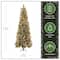 7.5ft. Pre-Lit Glittery Bristle® Slim Pine Artificial Christmas Tree, Clear Lights